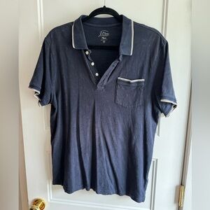 Navy J Crew cotton polo